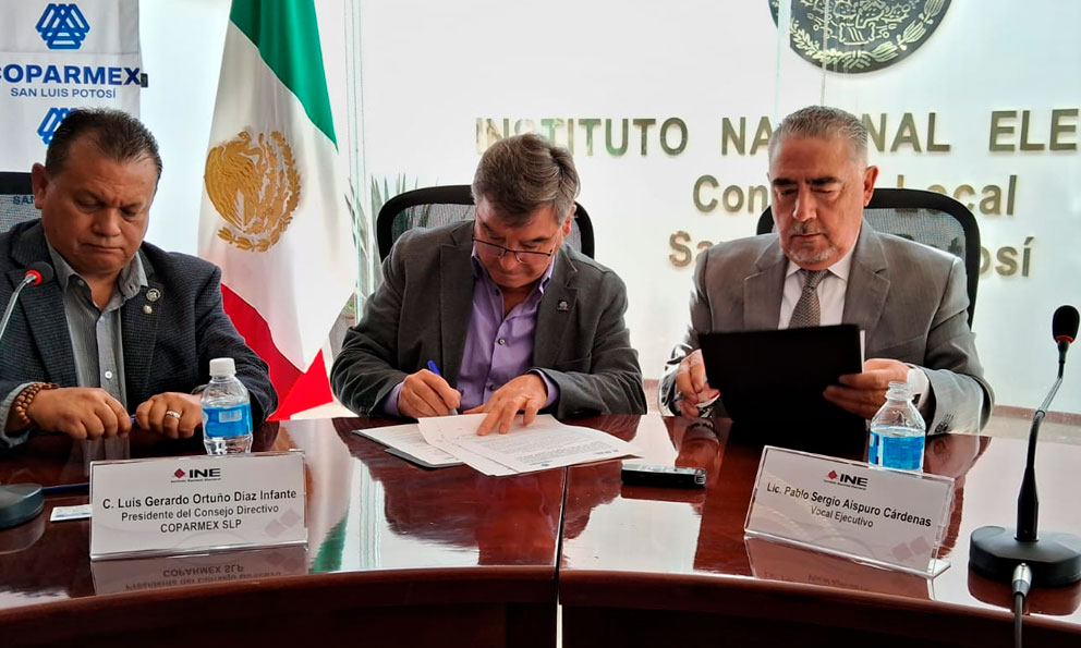 Coparmex E Ine Firman Convenio Para Promover Mejores Pr Cticas Democr Ticas