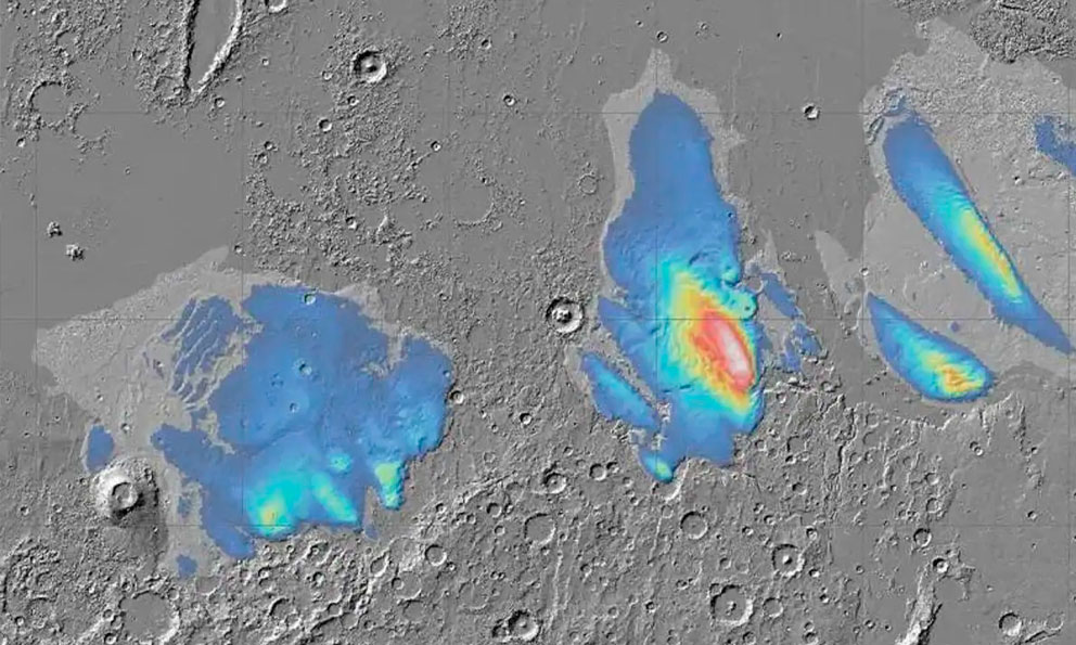 Hallan enormes depósitos de hielo en Marte para futuras misiones