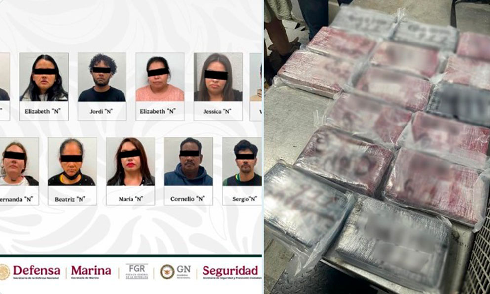 Detienen a once pasajeros con 165 kilos de cocaína en aeropuerto de Tijuana