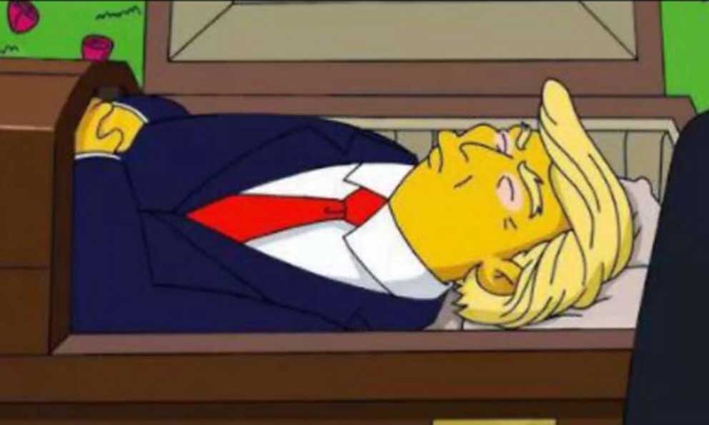 Los Simpson 'predicen'muerte de Trump un 27 de agosto 