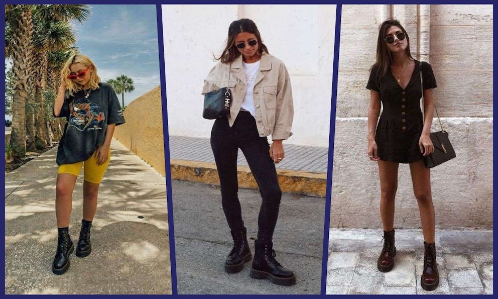 Outfits perfecto con combat boots para el otoño