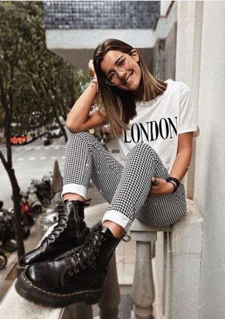 Outfits perfecto con combat boots para el otoño