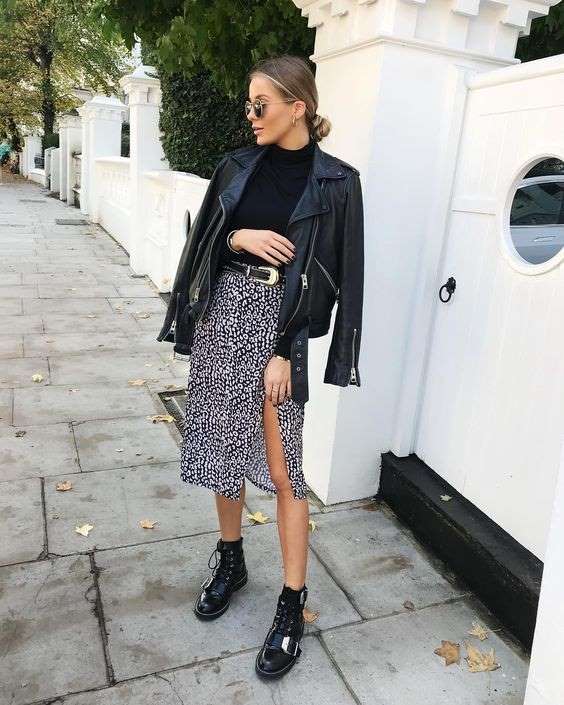 Outfits perfecto con combat boots para el otoño