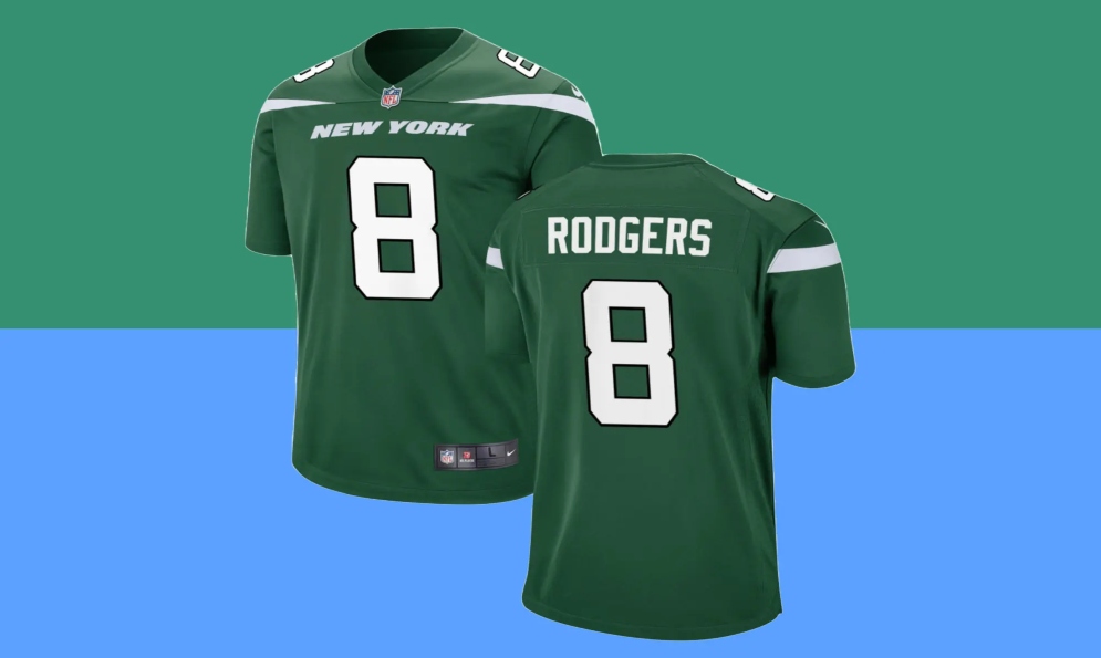 Plano Deportivo Jersey de Aaron Rodgers con los Jets, fue el más